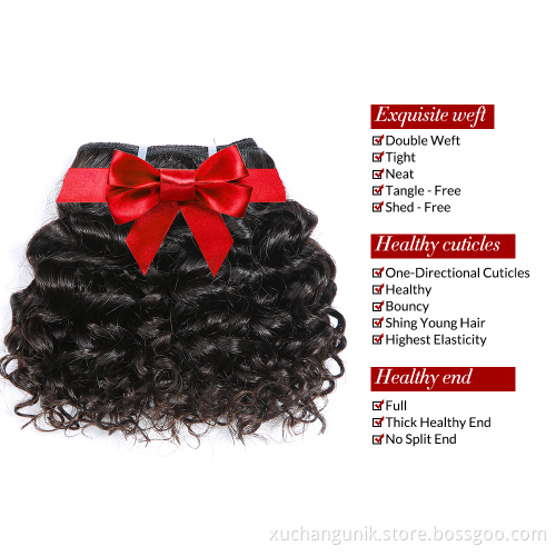 Uniky 6inch human hair bundles Brazilian Kinky Curly 100% Unprocessed Hair Extension